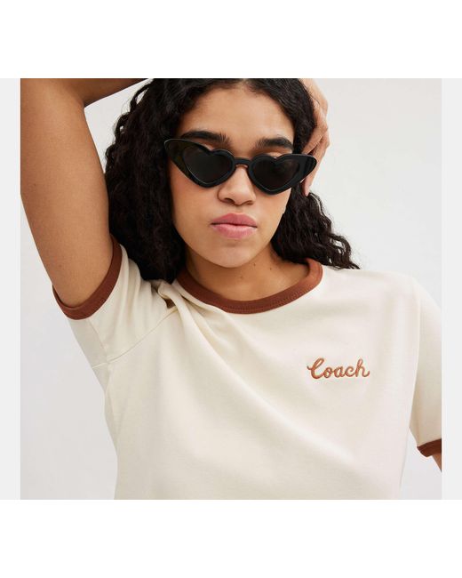 COACH Black Coach Ringer T-Shirt