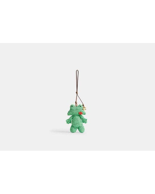 COACH Black Frog Bag Charm