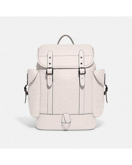 COACH Natural Hitch Backpack In Signature Leather for men