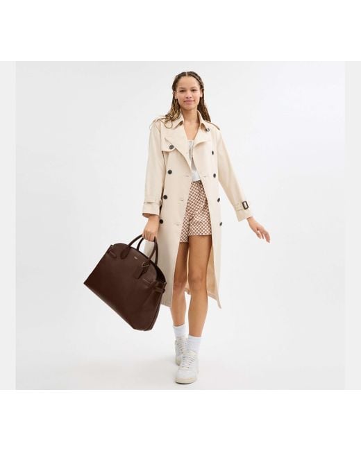 COACH Brown Soft Empire Carryall Bag 48