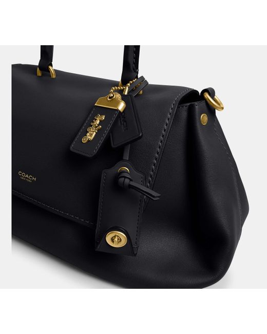COACH Black Slouchy Rogue Top Handle Bag