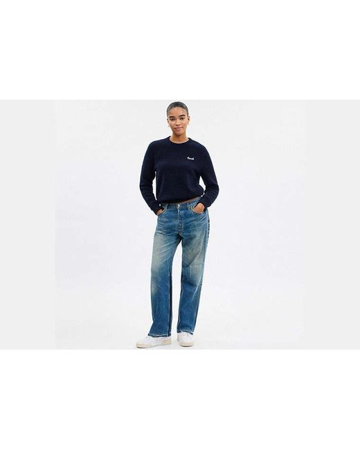 COACH Black Coach Embroidered Crewneck Sweater