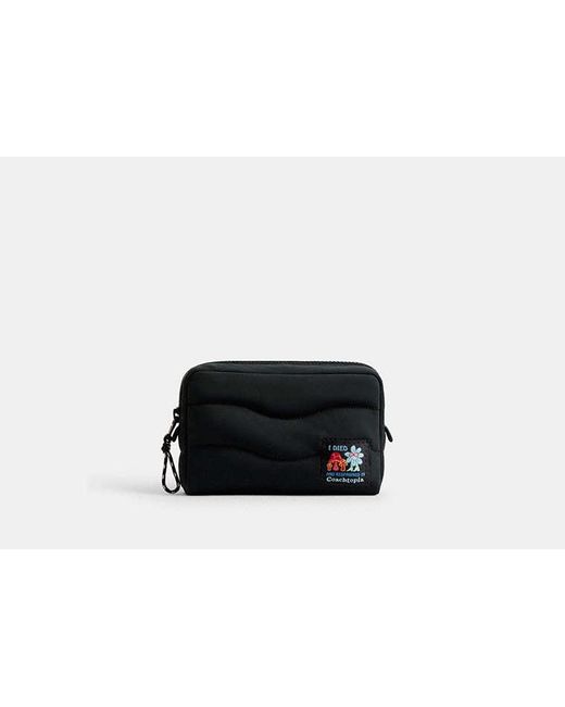 COACH Black Topia Loop Pouch In Recycled Polyester