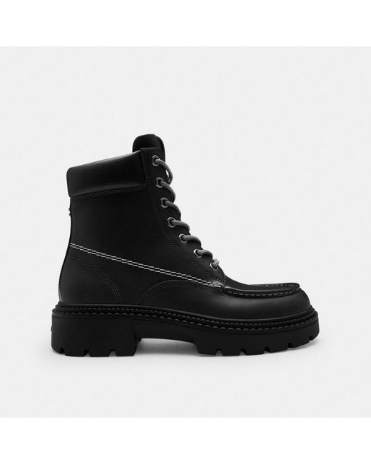 COACH Black Lug Sole Boot for men