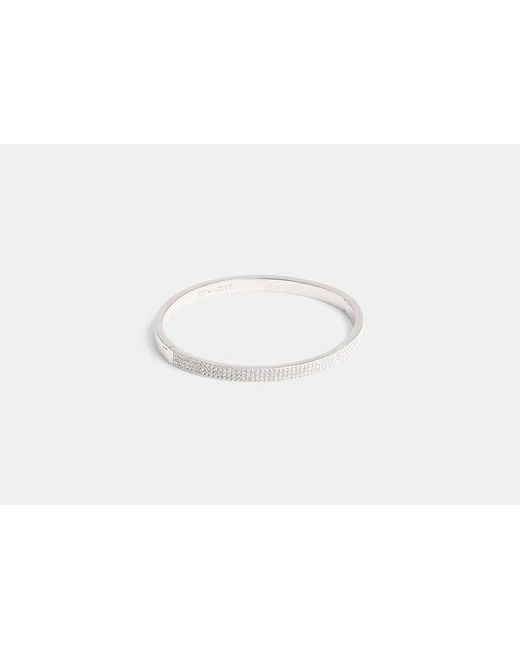 COACH Black Pavé Hinged Bangle