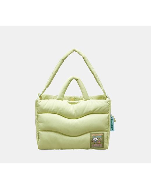 COACH Green Coachtopia Loop Quilted Wavy Tote Bag