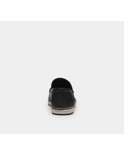 COACH Black Loafer Espadrille