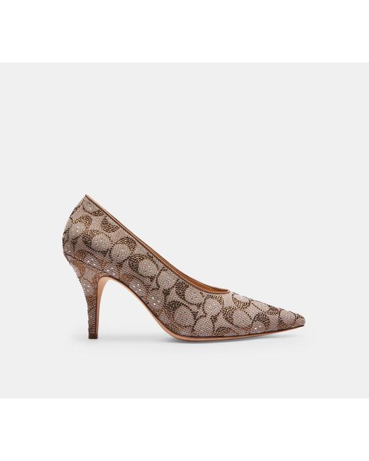COACH Black Daisy Pump Heels