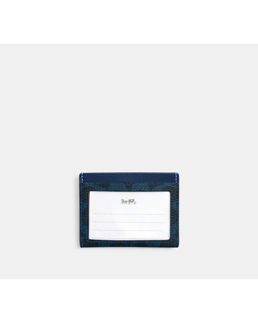 COACH Black Slim Id Card Case for men