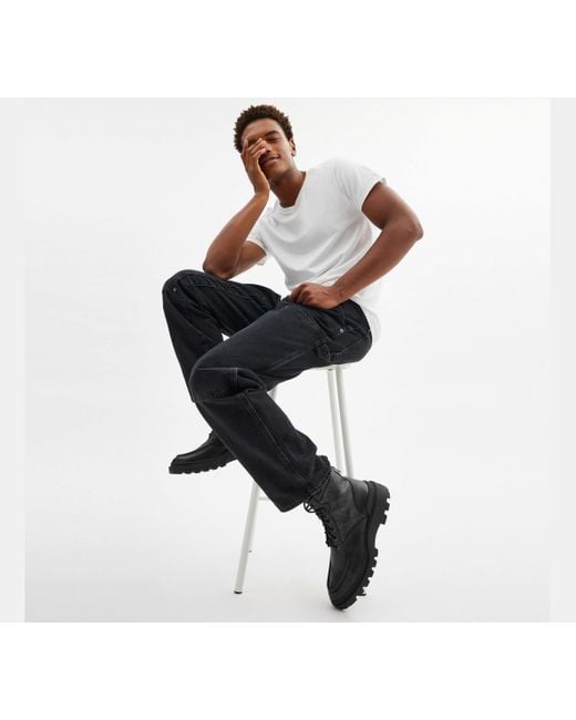 COACH Connor Stiefel Aus Signature-Canvas in Black für Herren