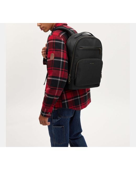 COACH Black Ethan Backpack for men