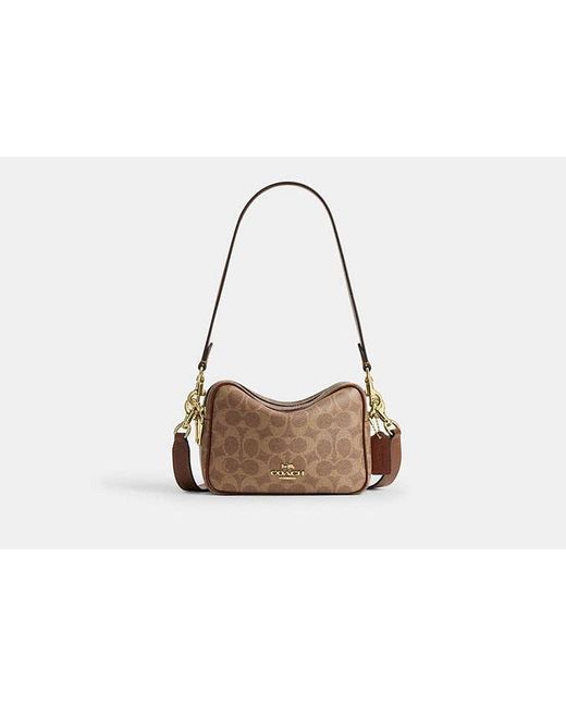 COACH Black Mini Carey Crossbody Bag