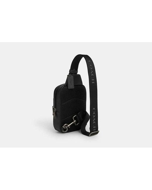 COACH Black Racer Sling Pack for men