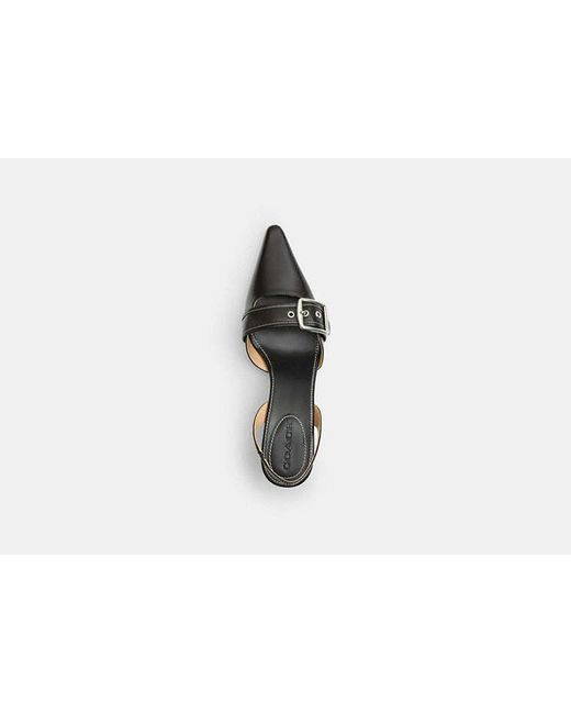 COACH Black Margot Slingback