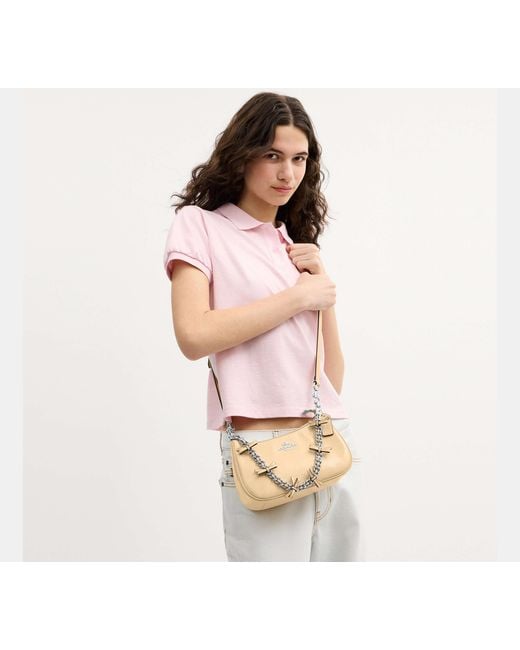 COACH Black Teri Shoulder Bag With Bows