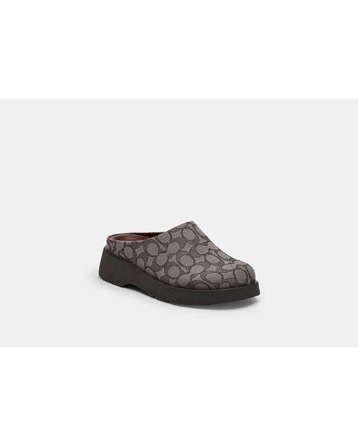 COACH Black Link Mule