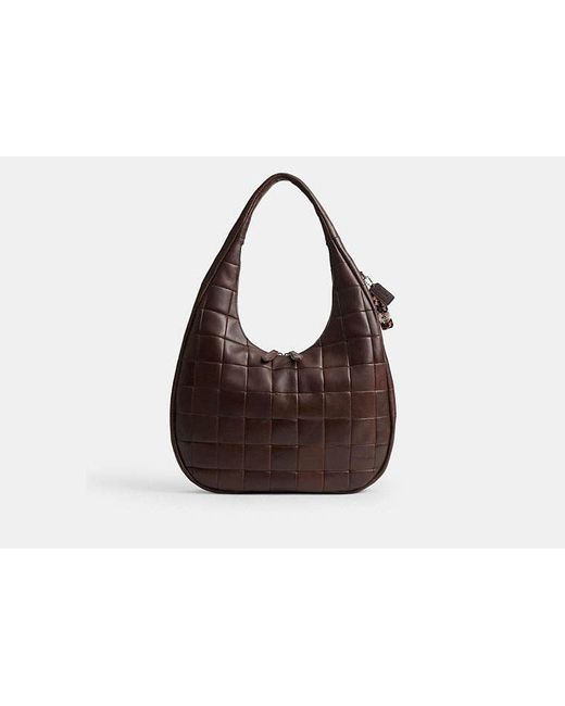 COACH Black Alter/Ego Large Crescent Shoulder Bag