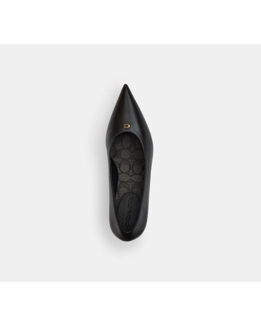 COACH Black Daisy Pump Heels