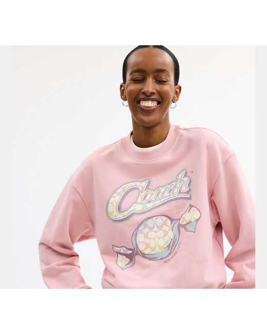 COACH Black Candy Crewneck Sweater