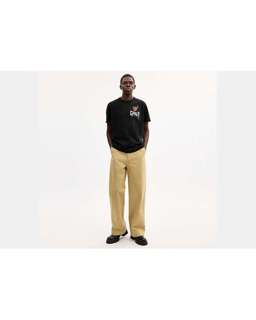 COACH Black Apple Classic T-Shirt for men
