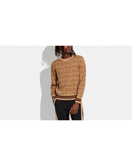 COACH Signature Sweater in Black for Men | Lyst UK