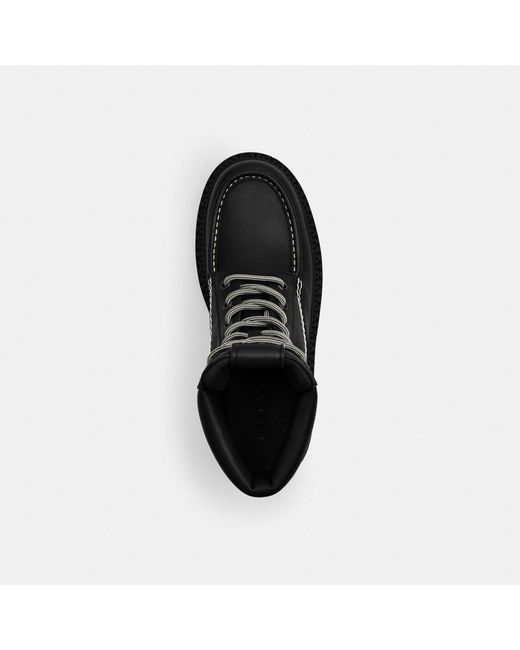 COACH Black Lug Sole Boot for men