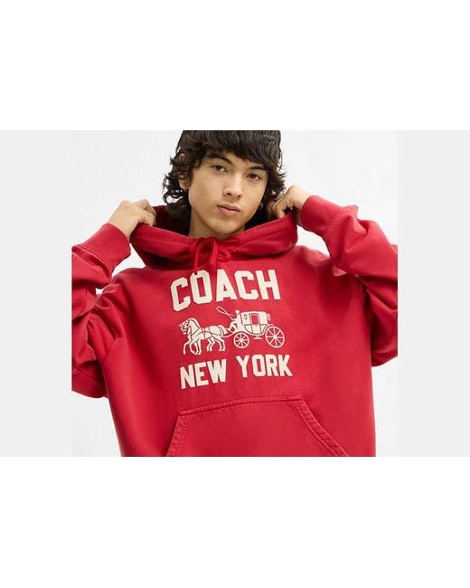 COACH Red Horse And Carriage Hoodie