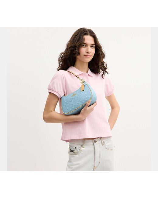 COACH Blue Teri Shoulder Bag