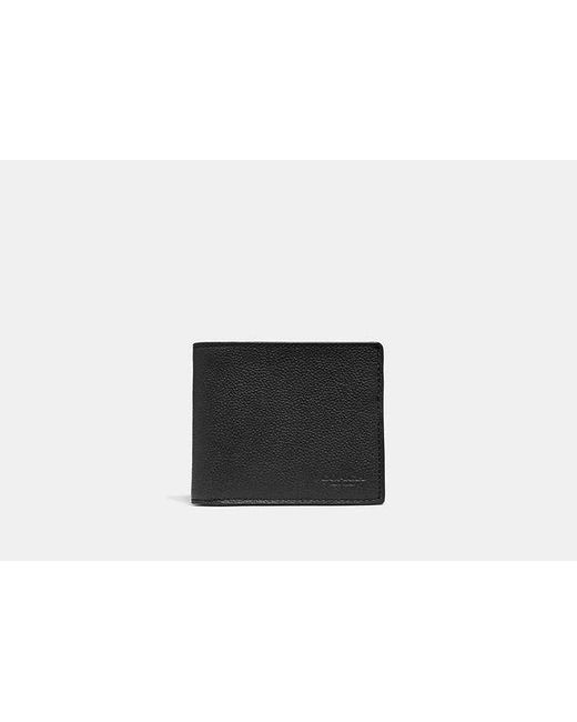 COACH Black Id Billfold Wallet for men