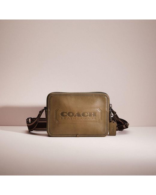 COACH Brown Restored Charter Crossbody 24 With Badge for men