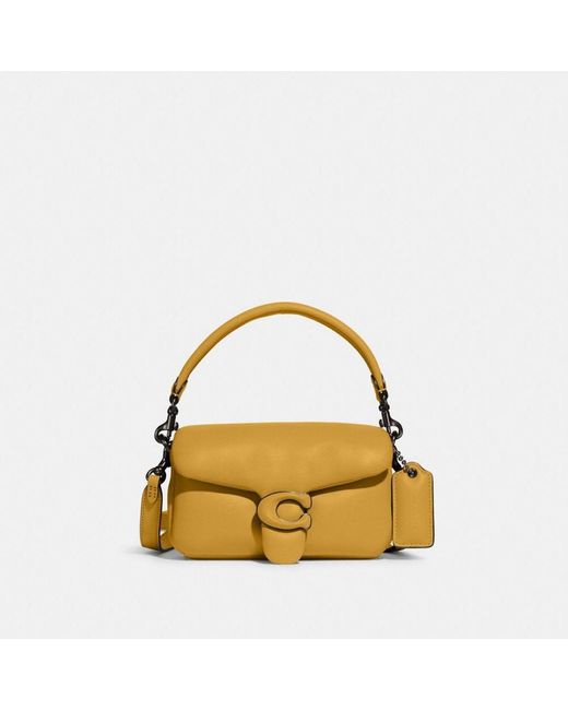 COACH Pillow Tabby Shoulder Bag 18 in Yellow Lyst