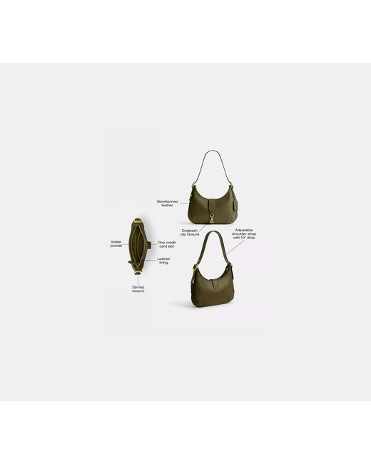 COACH Black Hamptons Hobo Bag