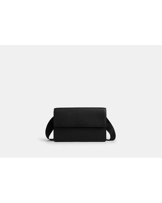 COACH Black Turner Flap Crossbody Bag for men