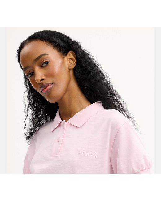 COACH Black Coach Script Shrunken Polo