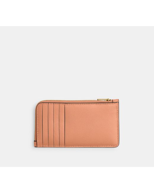 Porta Carte Di Credito Con Zip New York di COACH in Black
