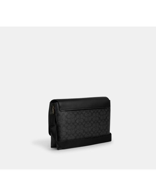 COACH Caleb Kuriertasche Aus Signature-Canvas in Black für Herren
