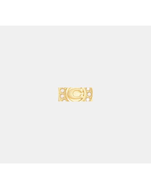 COACH Black Signature Pavé Coin Bracelet