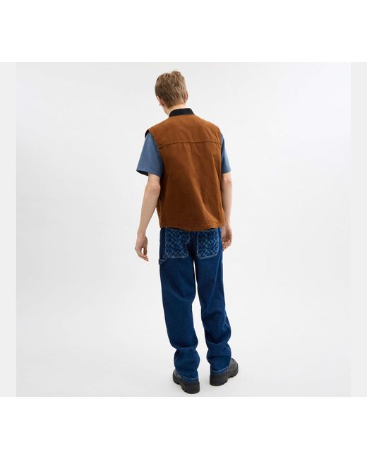 COACH Black Work Vest for men