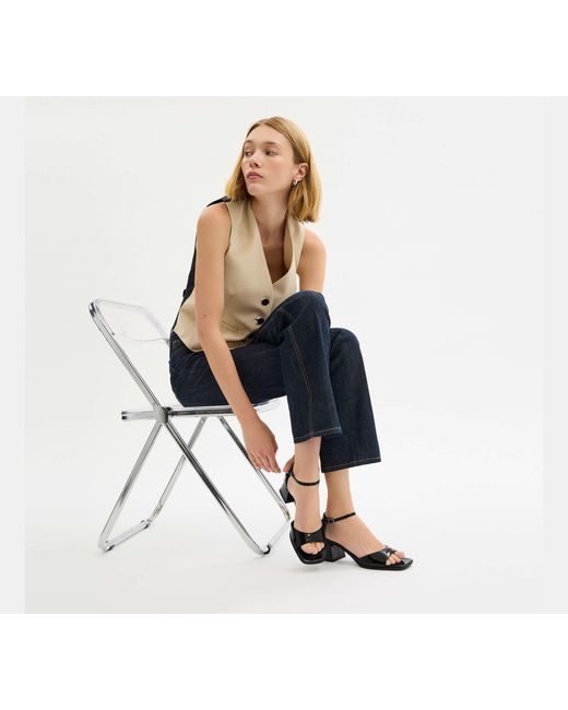 COACH Black Block Heel Sandal