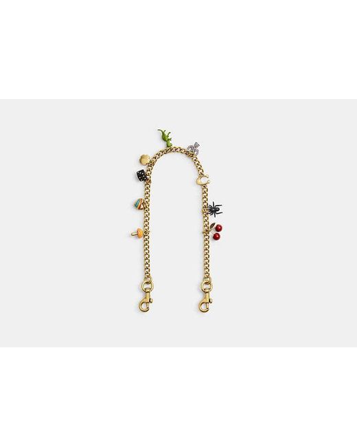 COACH Black Chain Strap With Charms
