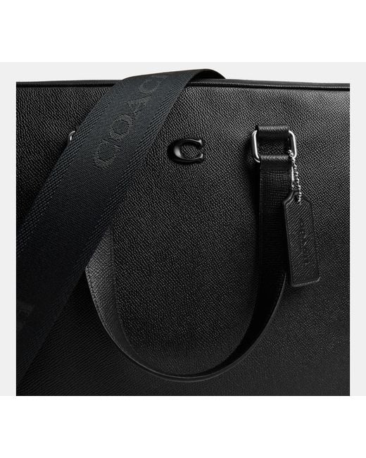 COACH Black Caden Brief Bag for men
