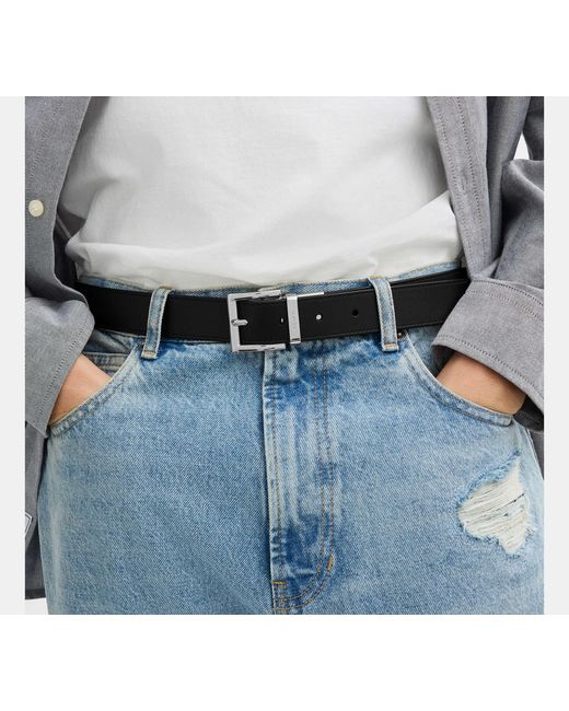 COACH Black Harness Buckle Cut-To-Size Belt, 30 Mm for men