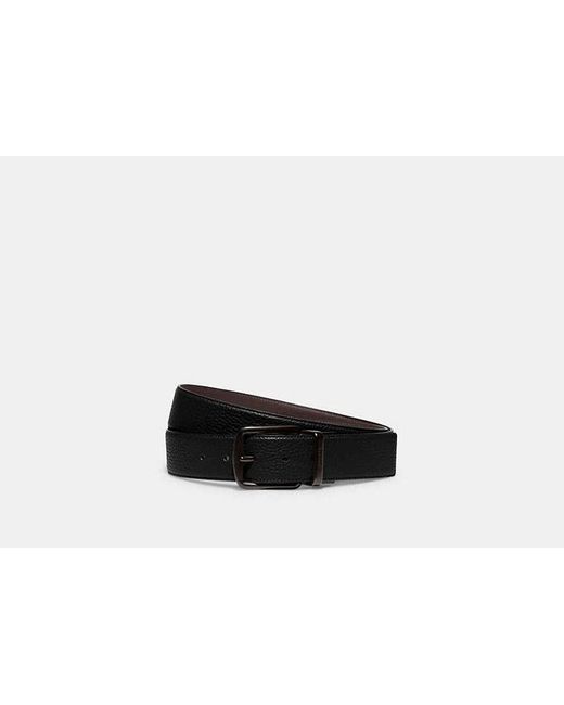 COACH Black Harness Buckle Cut-To-Size Reversible Belt, 38Mm for men