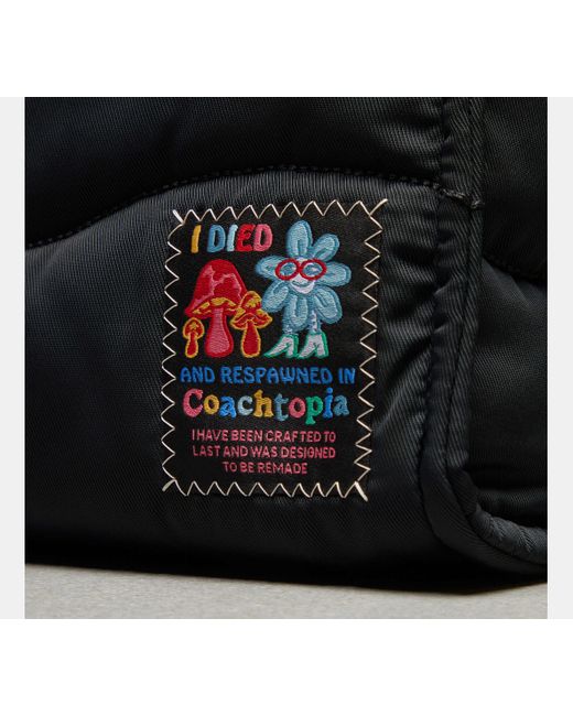 COACH Black Topia Loop Bauschige Mini-Tote