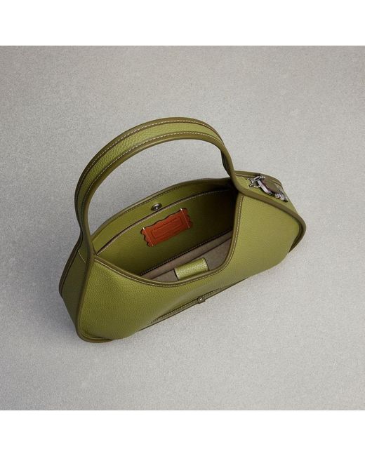 COACH Large Ergo Bag In Pebbled Topia Leather in Green Lyst