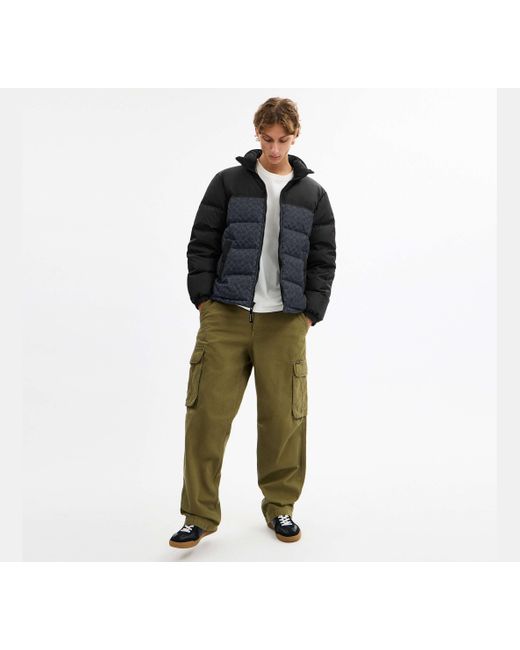 COACH Black Signature Down Jacket for men