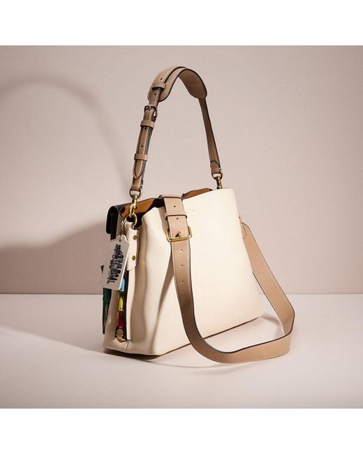 COACH Pink Upcrafted Willow Shoulder Bag In Colorblock