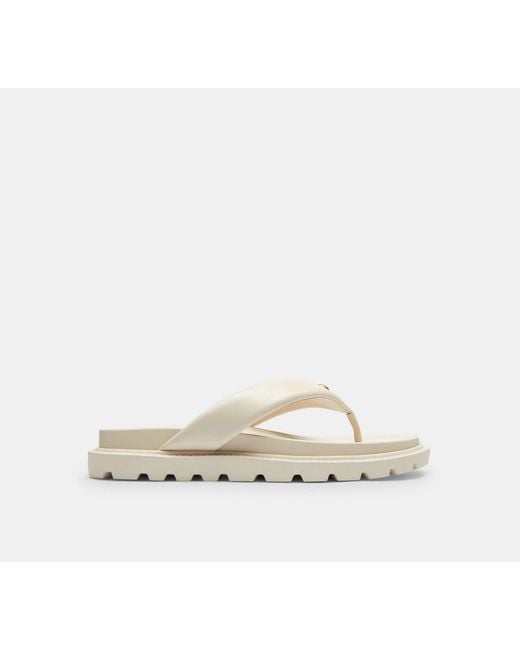 COACH Black Brynn Thong Sandal