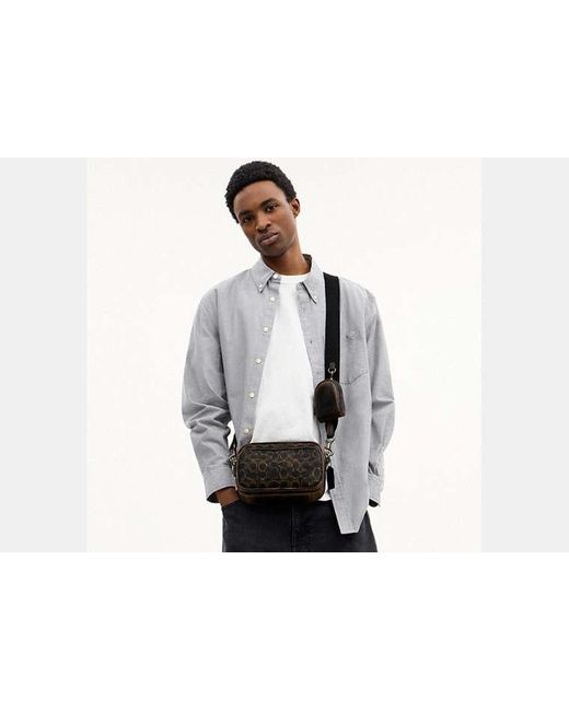 COACH Black Finlay Crossbody Bag for men