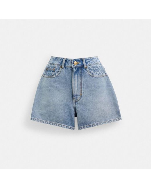 COACH Blue Denim Shorts